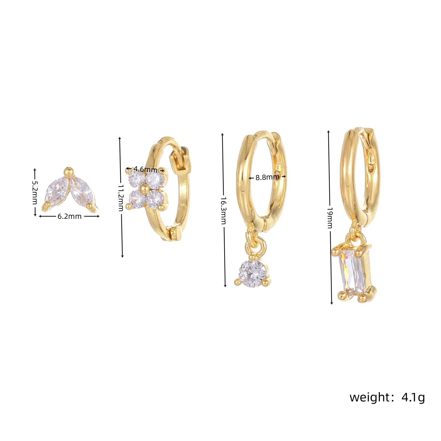 Joyous Piercing Earrings Set