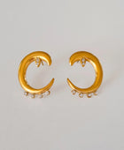Eclia Moon Diamond Earrings