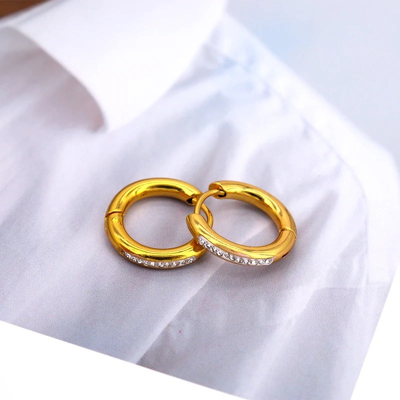 Diamond Glow Daily wear hoops