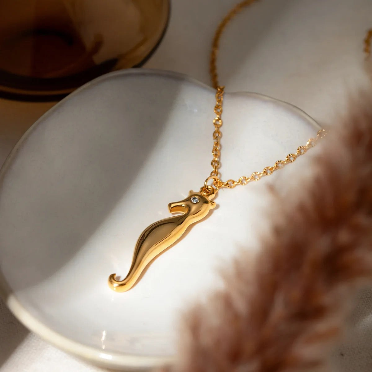 Gold Seahorse necklace