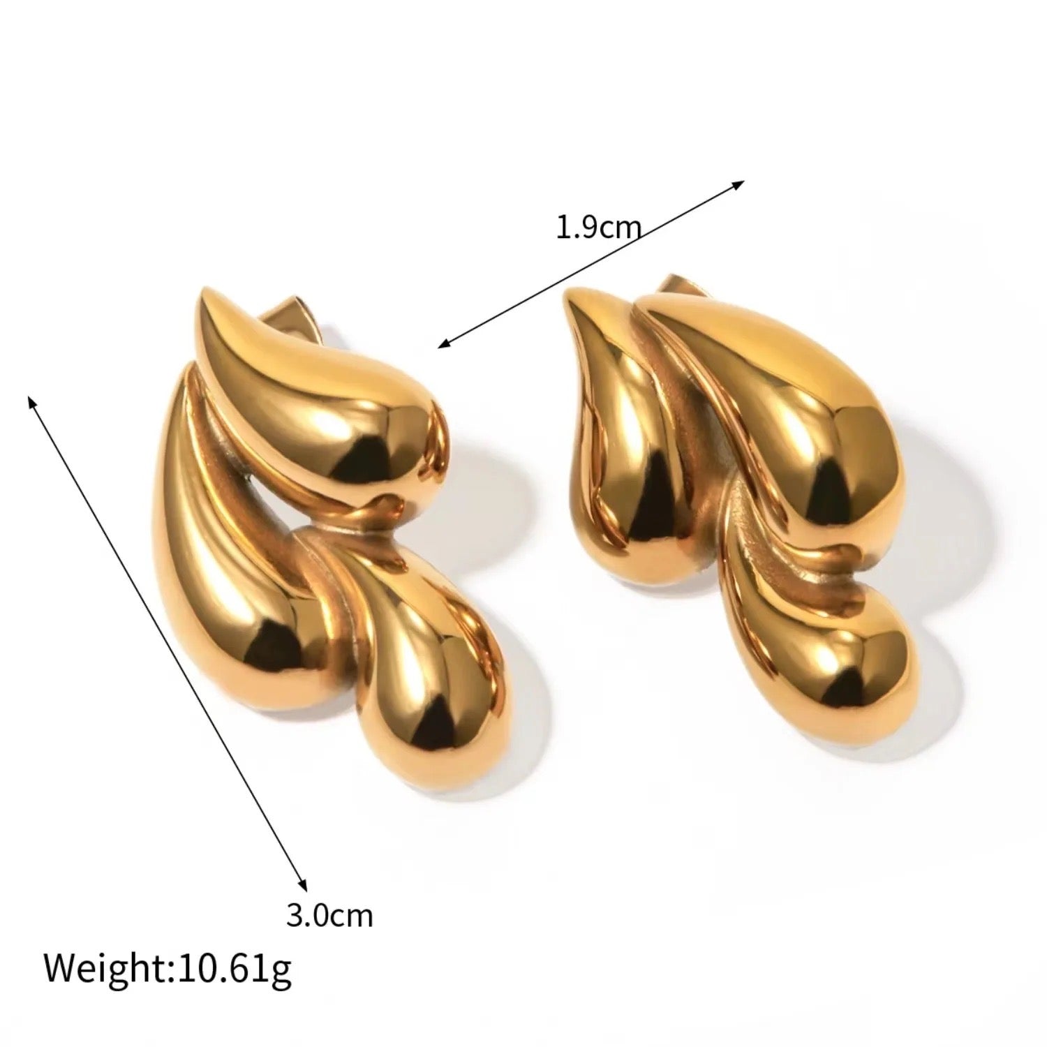 Nive Leaf Gold Earrings✨