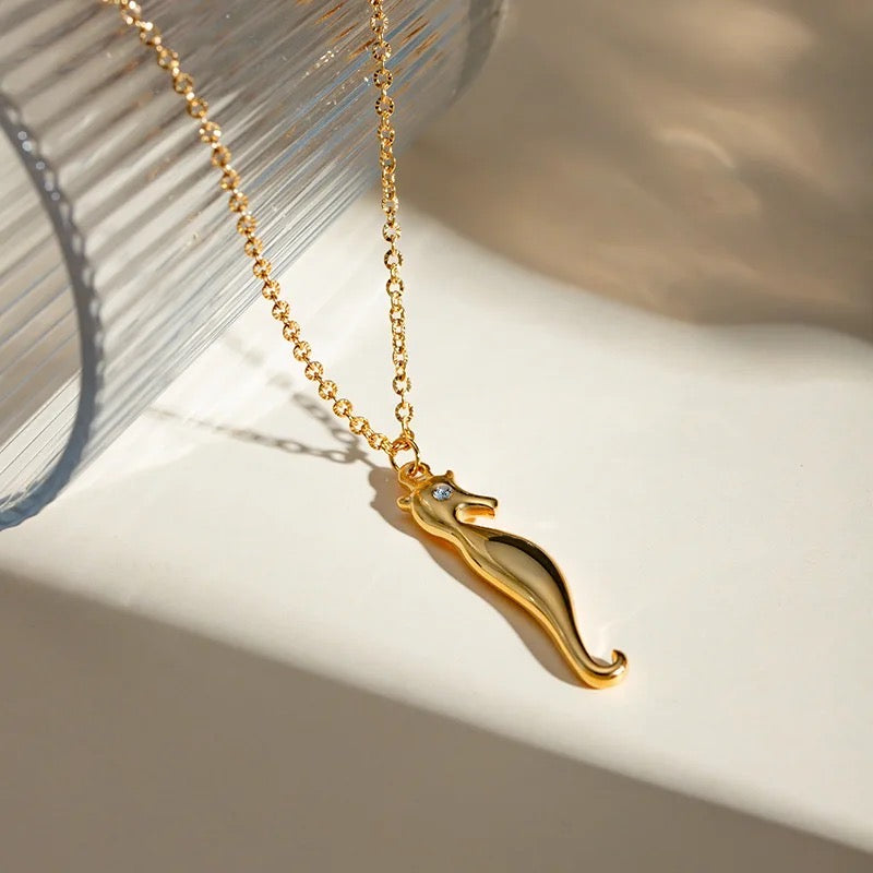 Gold Seahorse necklace