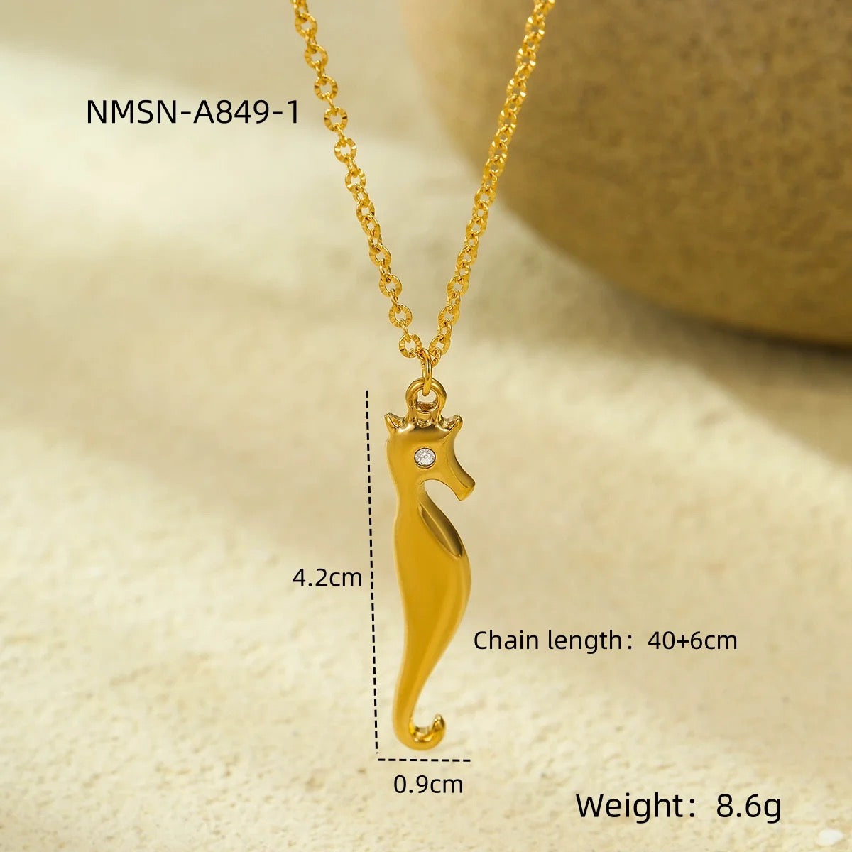 Gold Seahorse necklace