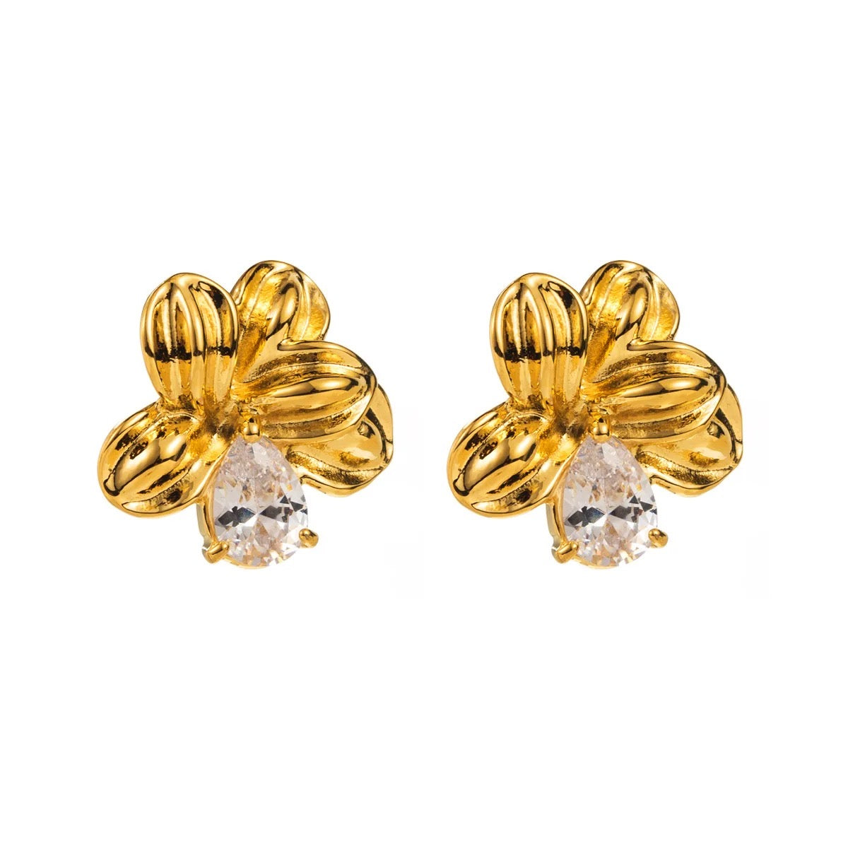 Xavi Diamond Flower Studs