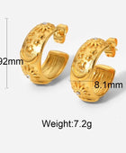Zeus Moon Star Gold Hoops