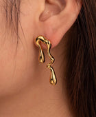 Flock Wavy Gold Earrings