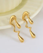 Flock Wavy Gold Earrings