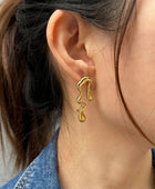 Flock Wavy Gold Earrings