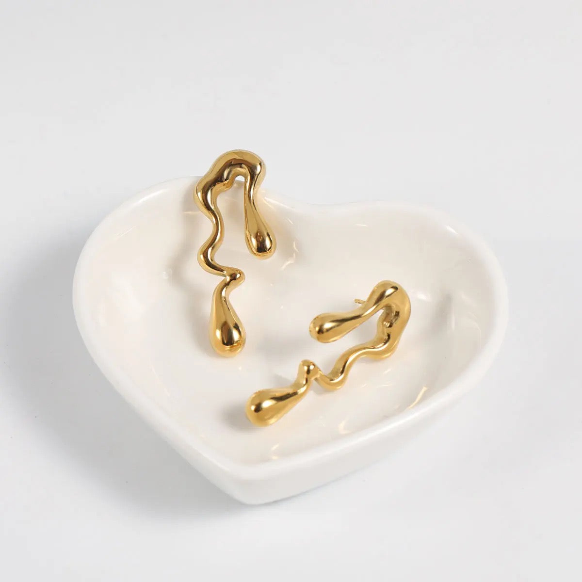 Flock Wavy Gold Earrings