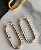 Baggy Silver Box Hoops