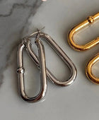 Baggy Silver Box Hoops