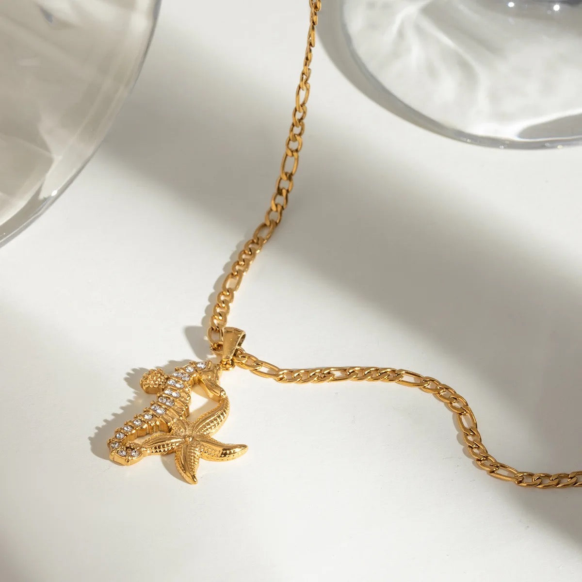 Seahorshi Statemant Gold Necklace