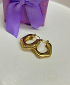 Sparkling Diamond Gold Hoops