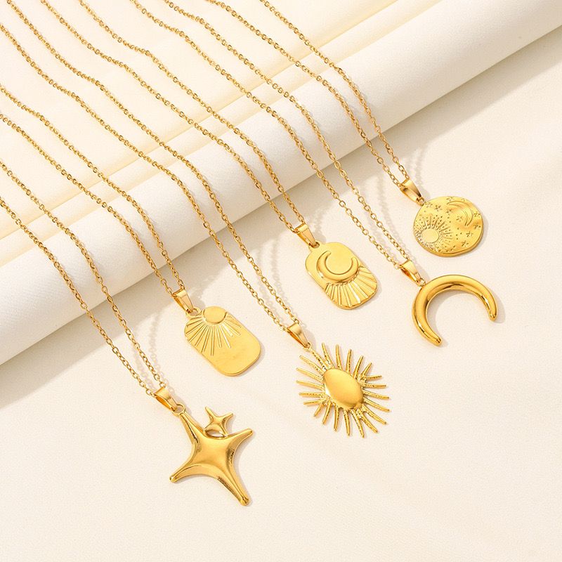 Whole Of Galaxy Gold Necklace