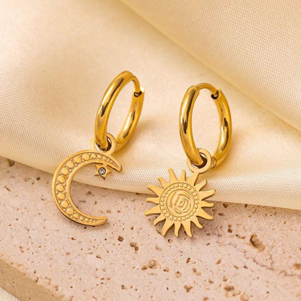 Liel Star Moon Gold Earrings