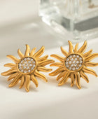 Helios Sunrays Gold Earrings