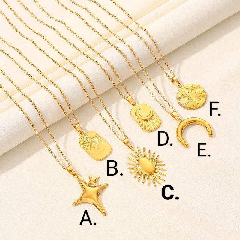 Whole Of Galaxy Gold Necklace