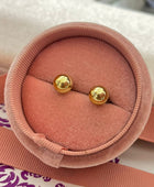 Ely Round Gold Studs