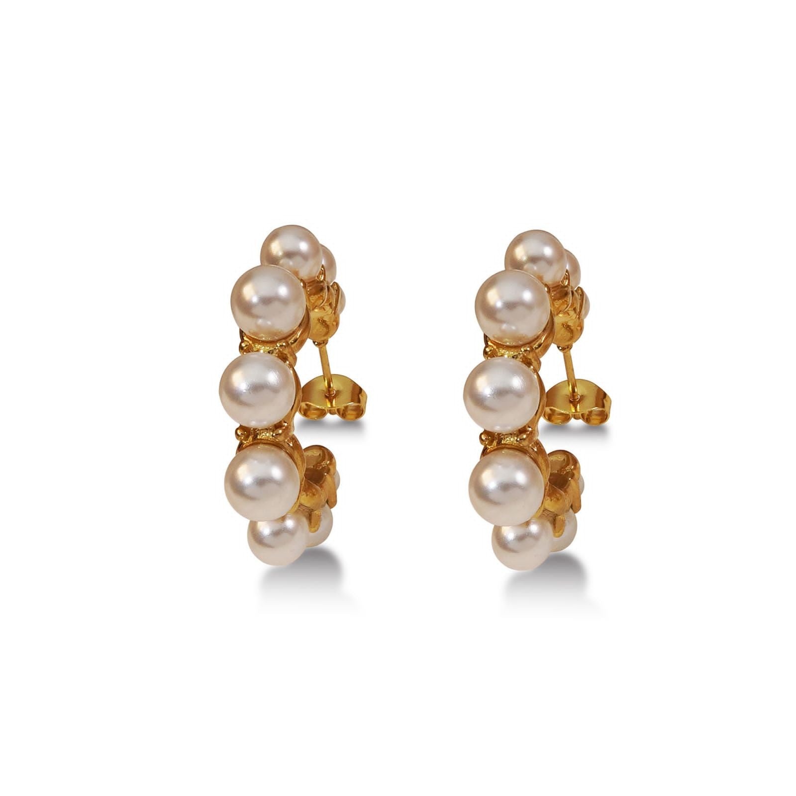 Lumina Pearl Gold Hoops