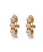 Lumina Pearl Gold Hoops