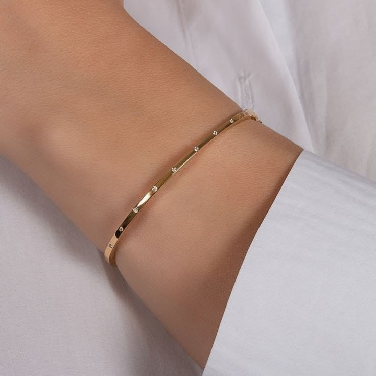 Alesio Thinnest Diamond Cuff