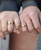 Goldi Bands Couple Rings Combo