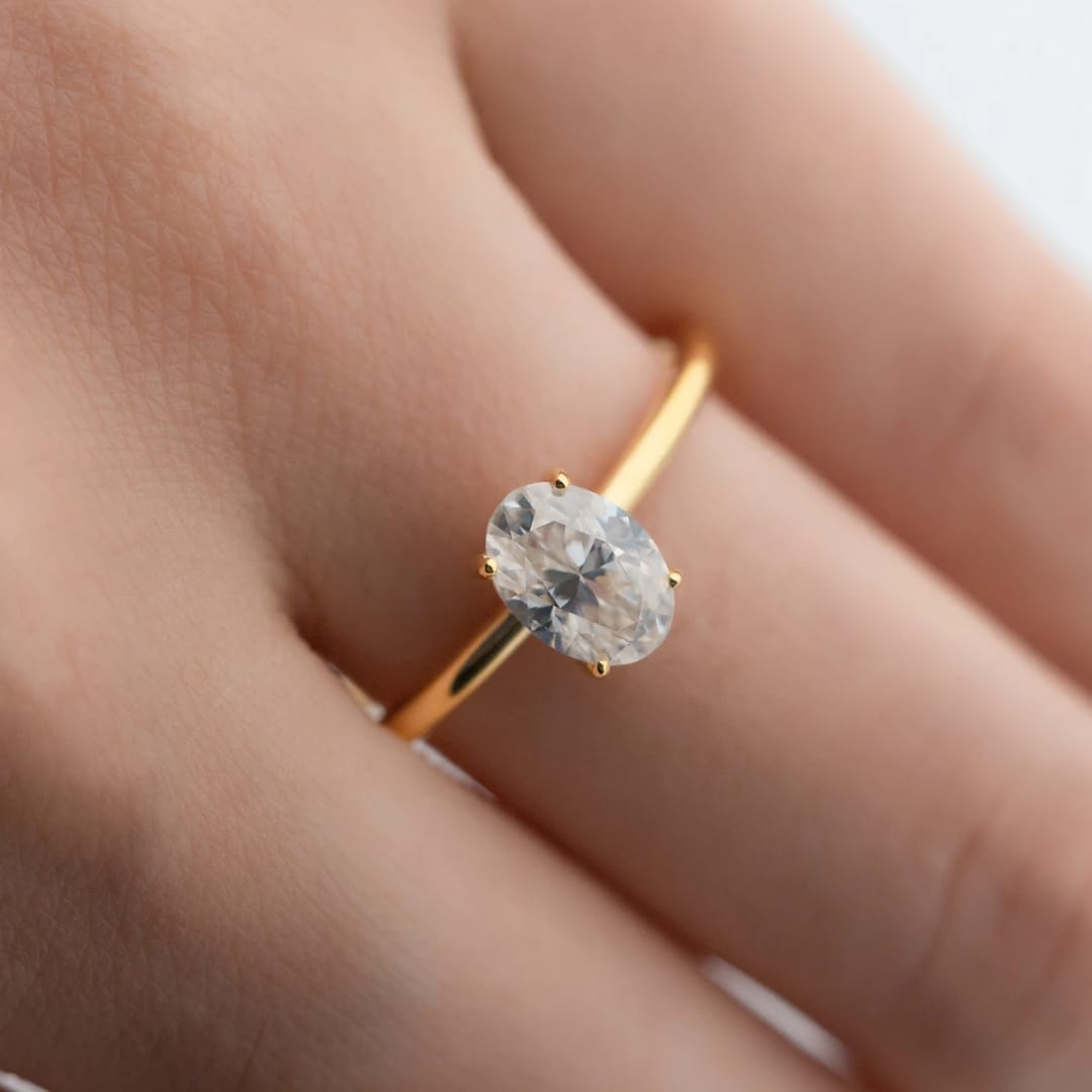 Aroma Oval Princess Solitaire Ring