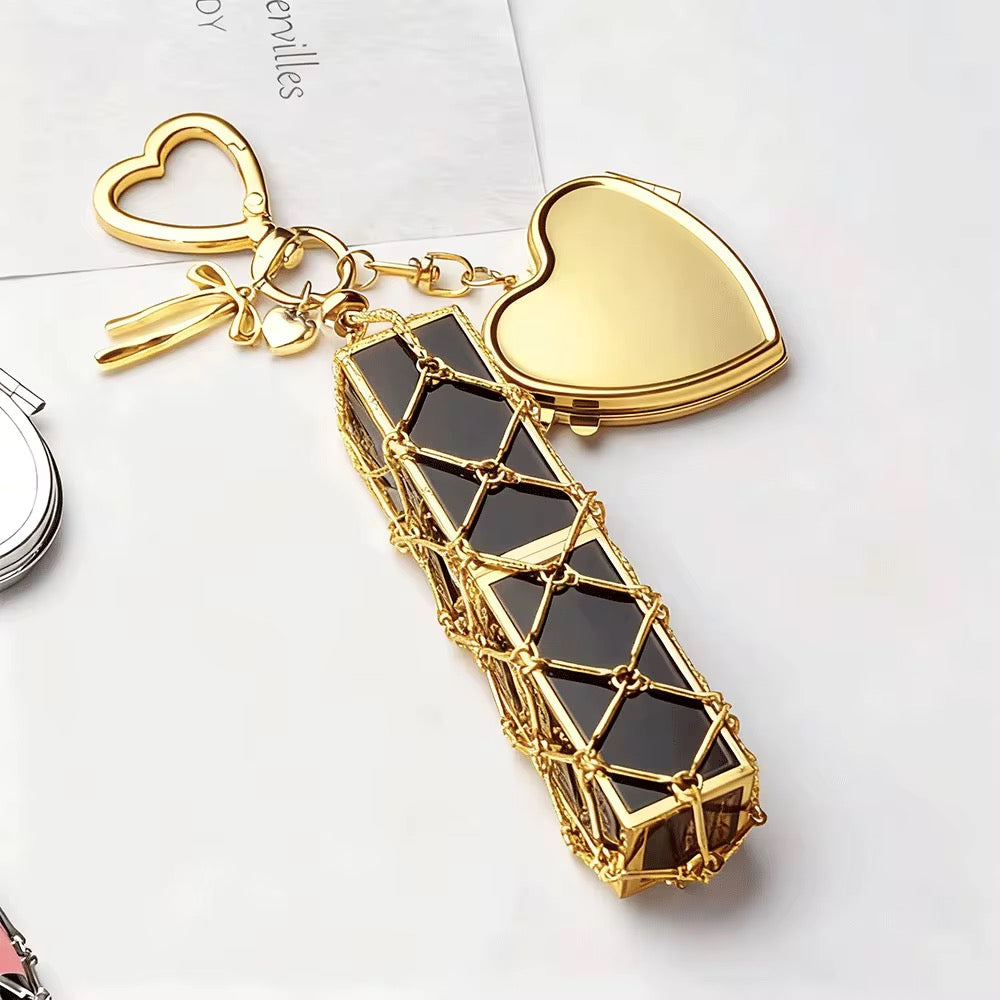 Soft Girlie Lipstick Holder Keychain