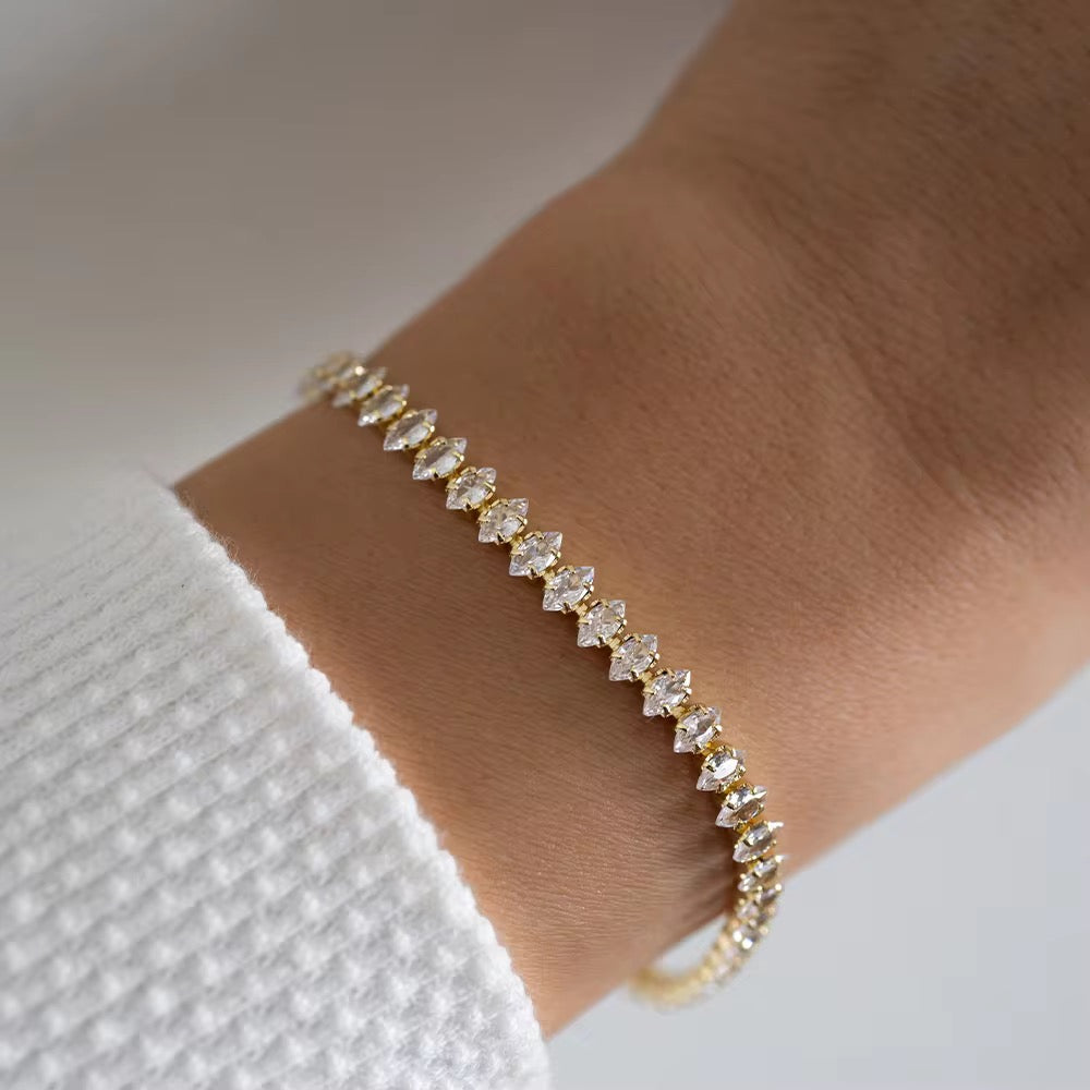 Celesti Tennis Gold Bracelet