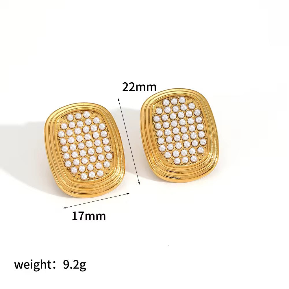 Raiyani Statement Square Earrings