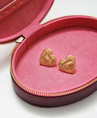 Lockin Heart Gold Earrings