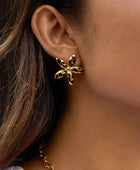 Erica Black Star Earrings