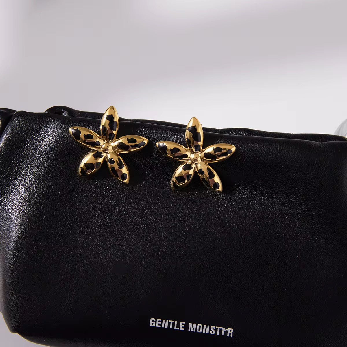 Erica Black Star Earrings