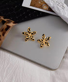 Erica Black Star Earrings