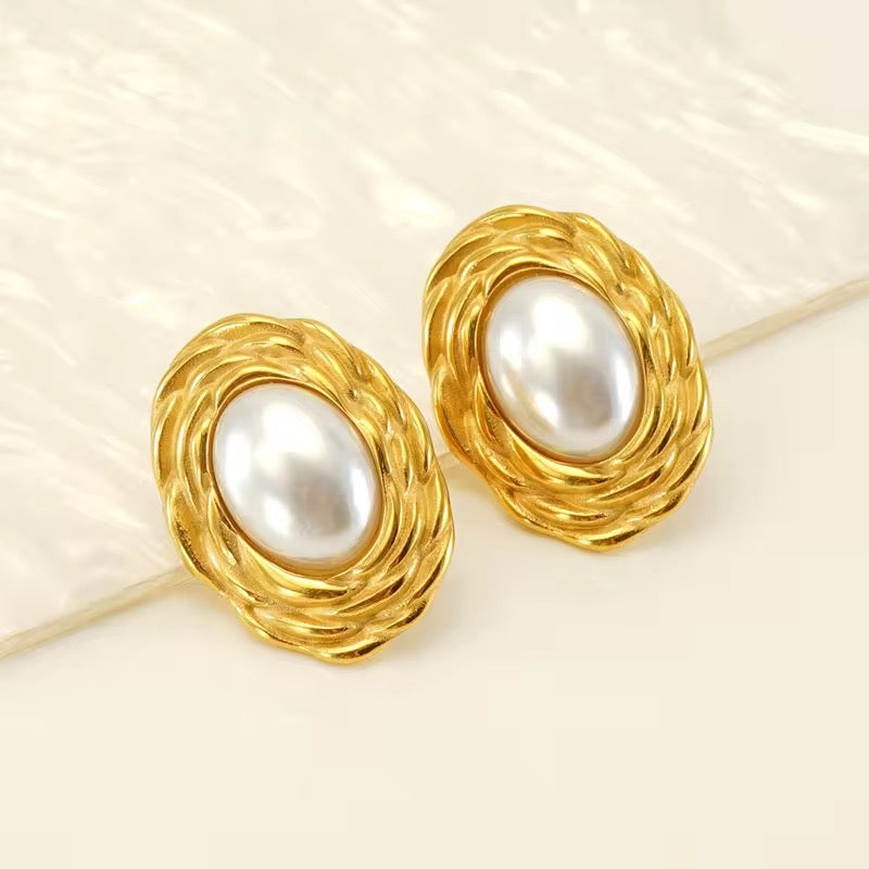 Sweden Big Pearl Earrings
