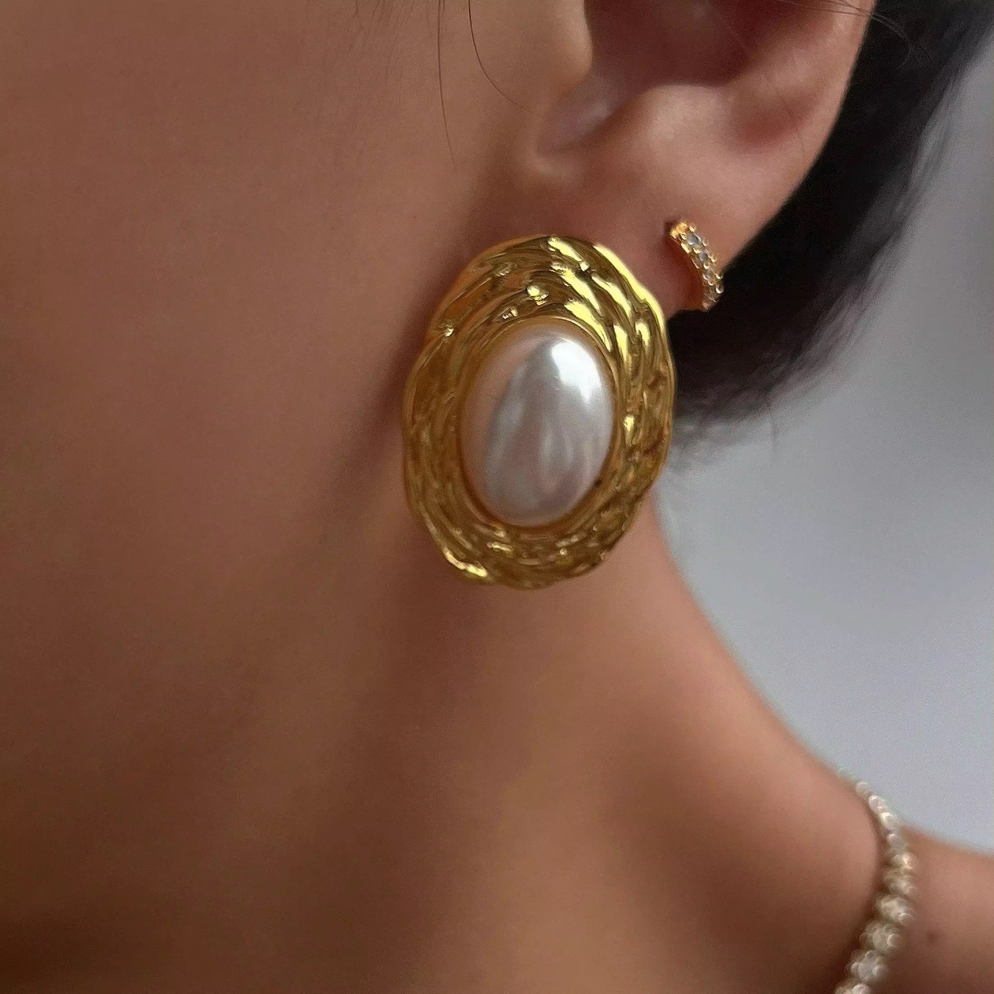 Sweden Big Pearl Earrings