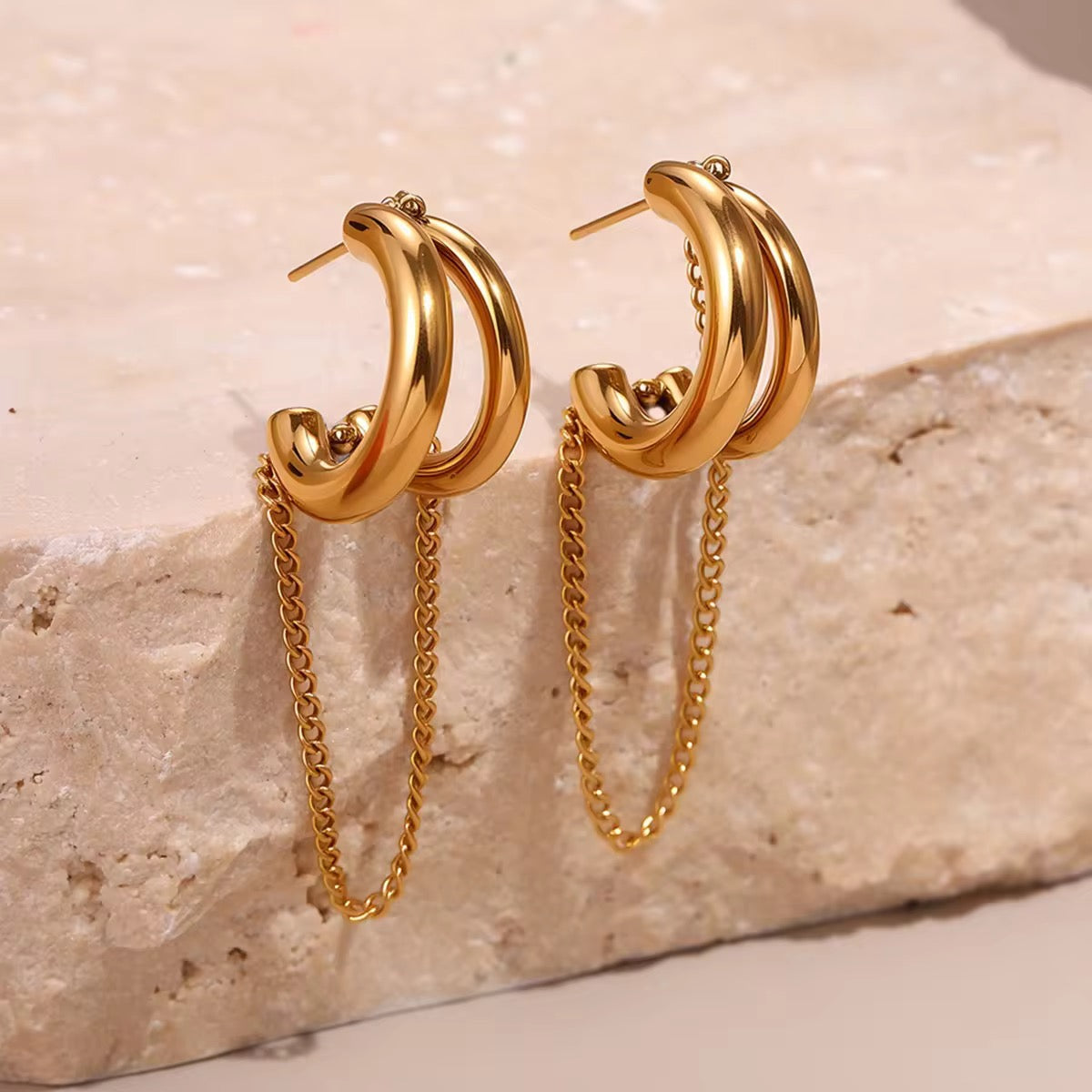Wesley Long Chain Earrings