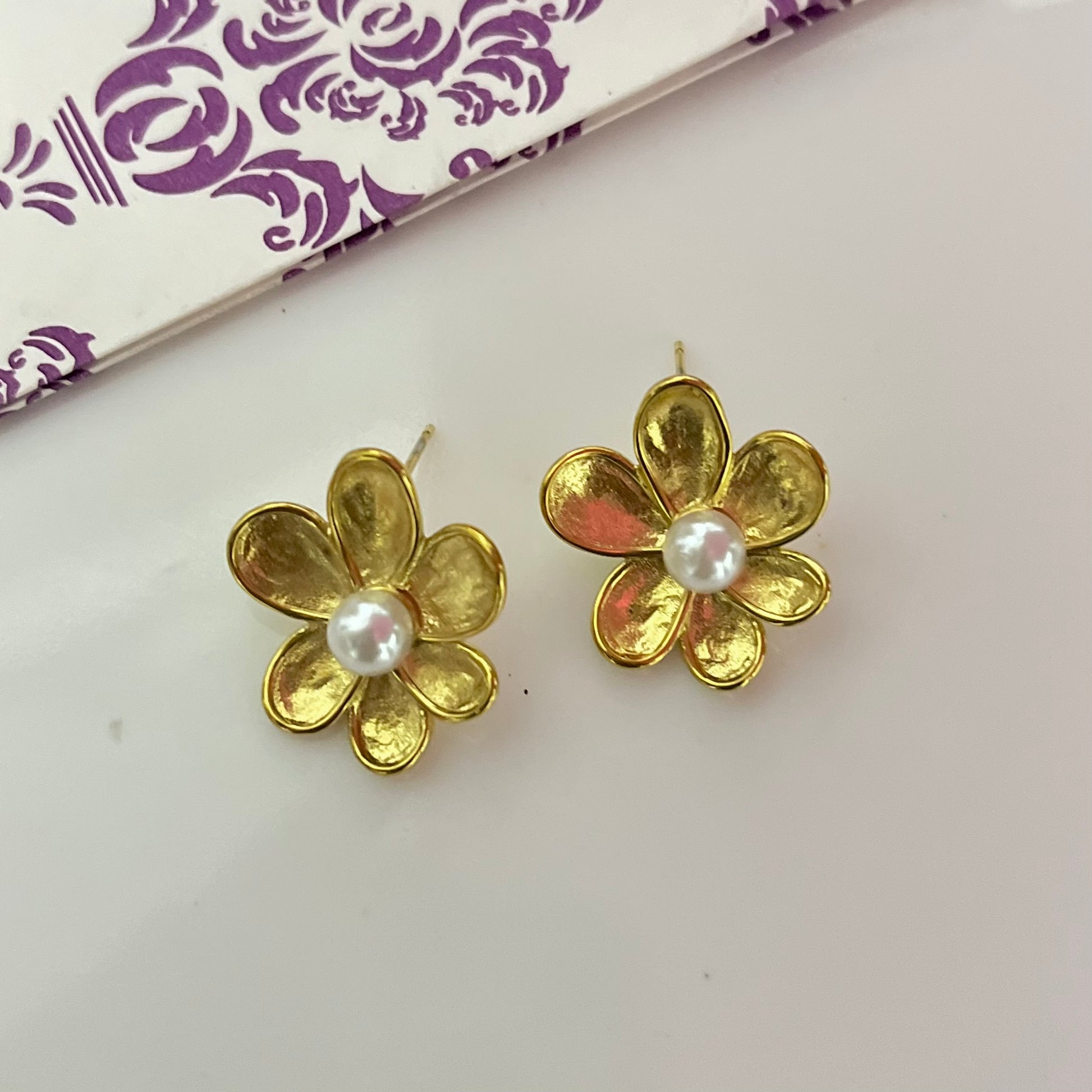 Inara Pearl Flower Studs