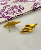 Wingy Stylish Gold Earrings