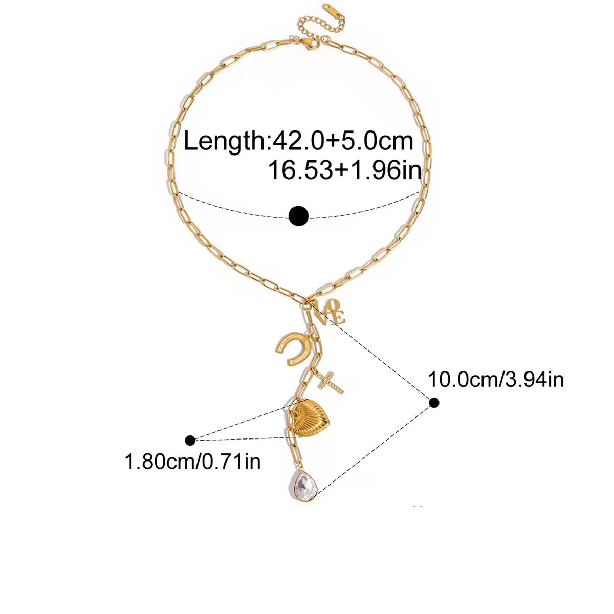 Norway Long Statement Love Necklace