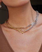 Stylish Dual Safety Pin Necklace