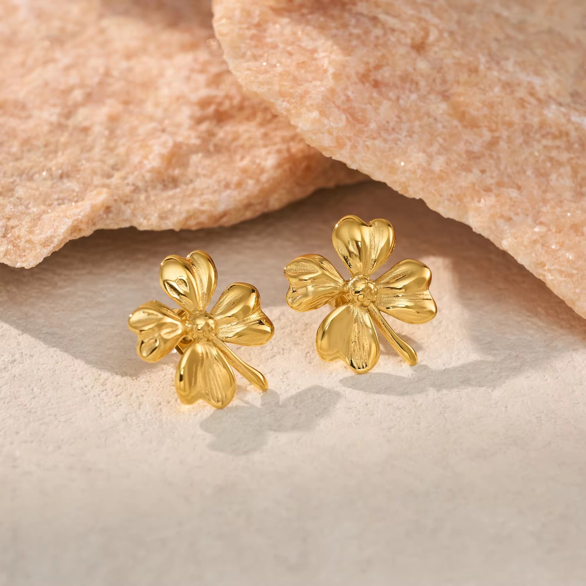 Four Petal Flower Earrings