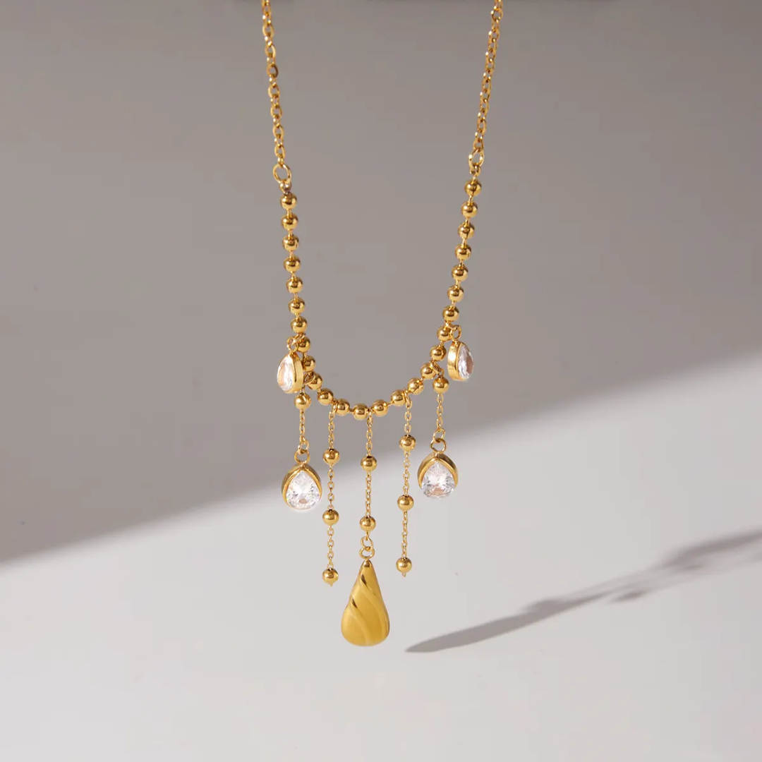 Grace Diamond Droplet Necklace