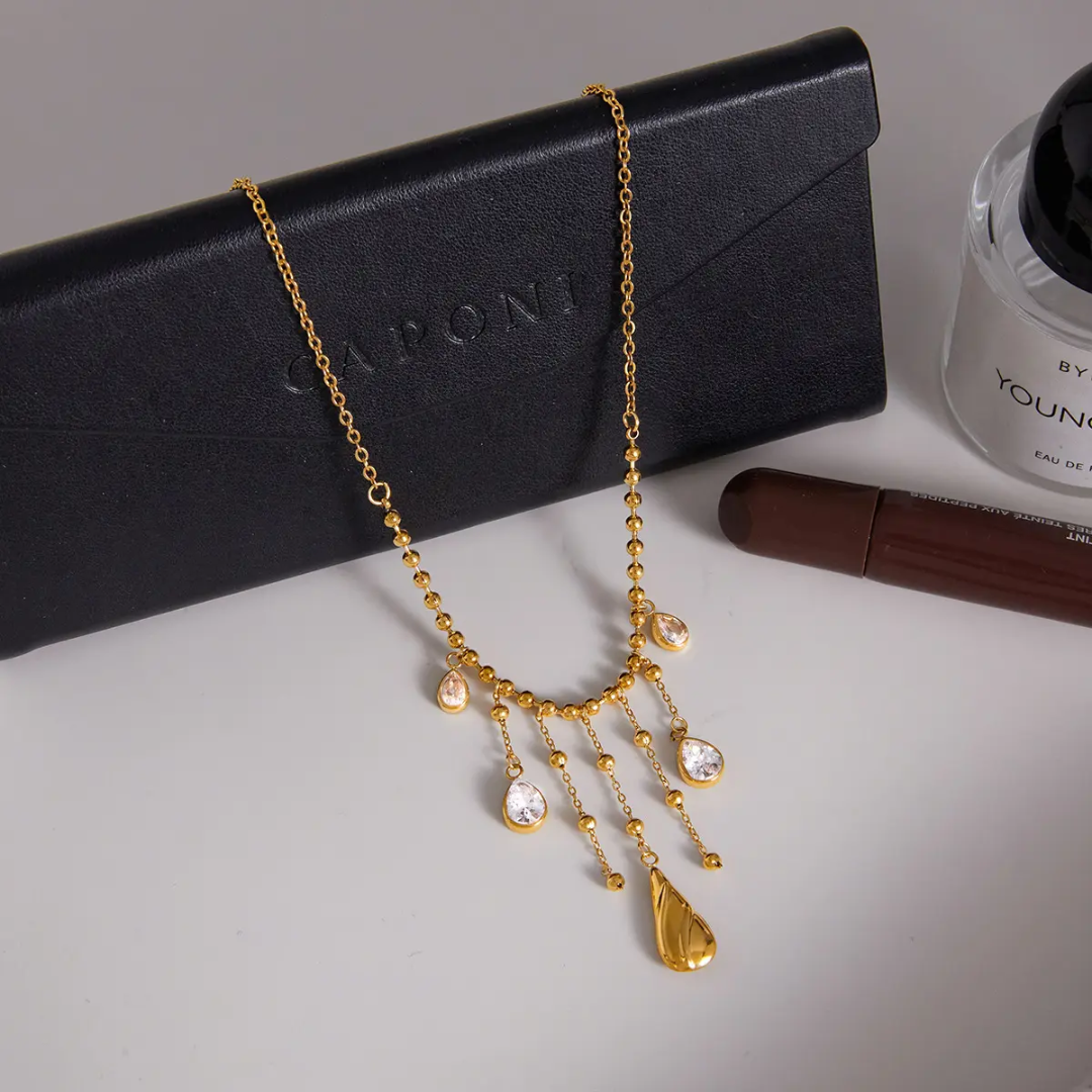 Grace Diamond Droplet Necklace