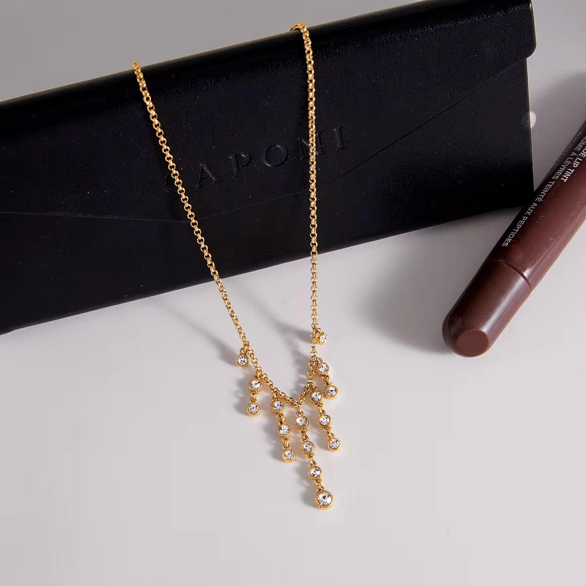 Finnie Droplets Diamond Necklace