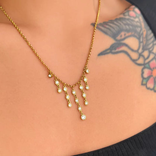 Finnie Droplets Diamond Necklace