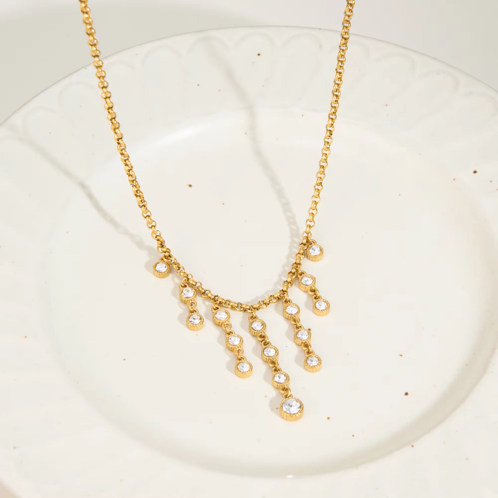 Finnie Droplets Diamond Necklace