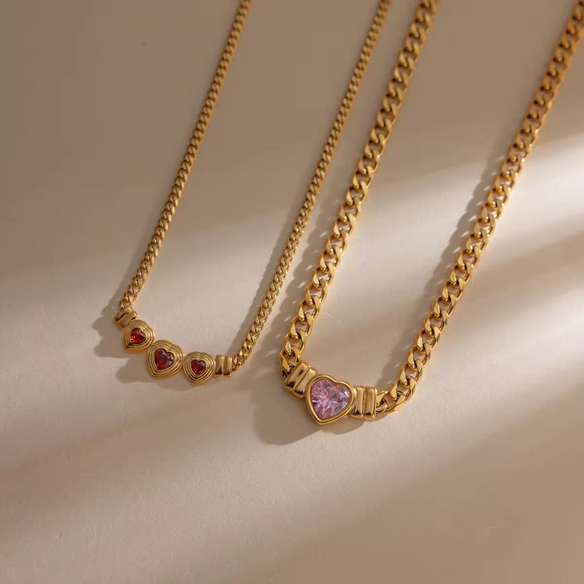 Gavina Red Heart Love Necklace