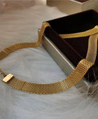Prisci Net Gold Chunky Necklace