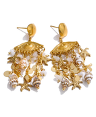 Hawana Evil Eye Shell Charm Earrings